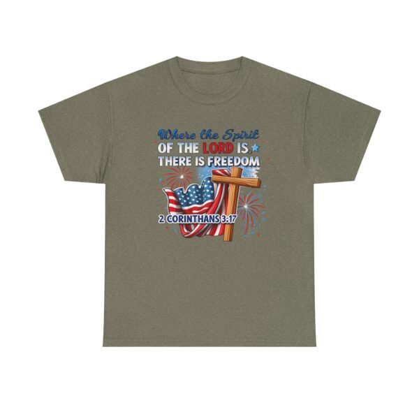 Where The Spirit Of The Lord Unisex Heavy Cotton Tee - Image 26