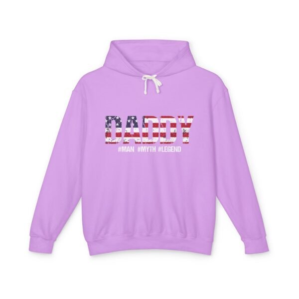 Patriotic Daddy Hoodie - Unisex Lightweight Sweatshirt for Fun Celebrations, Gifts for Dad, Father's Day, BBQs, Summer Style - Image 9