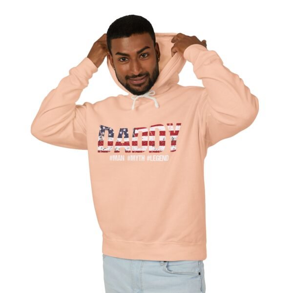 Patriotic Daddy Hoodie - Unisex Lightweight Sweatshirt for Fun Celebrations, Gifts for Dad, Father's Day, BBQs, Summer Style - Image 15