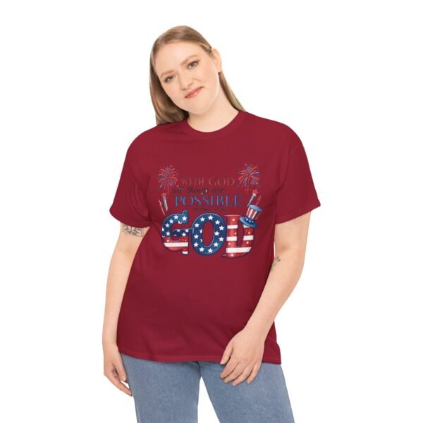 Faith-Based Unisex Tee - 'With God All Things Are Possible', Gift Shirt - Image 33