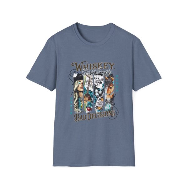 Whiskey Bad Decisions T-Shirt, Unisex Graphic Tee, 70s Vintage Style Shirt, Casual Party Top, Great for Gifting, Everyday Wear - Image 16