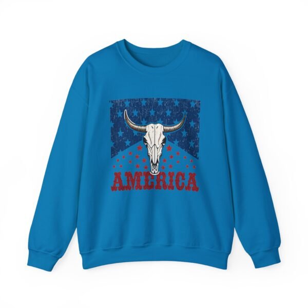 Patriotic Unisex Crewneck Sweatshirt - Americana Style, Cozy Layer, Perfect for BBQs, Fourth of July, Family Gatherings, Casual Wear