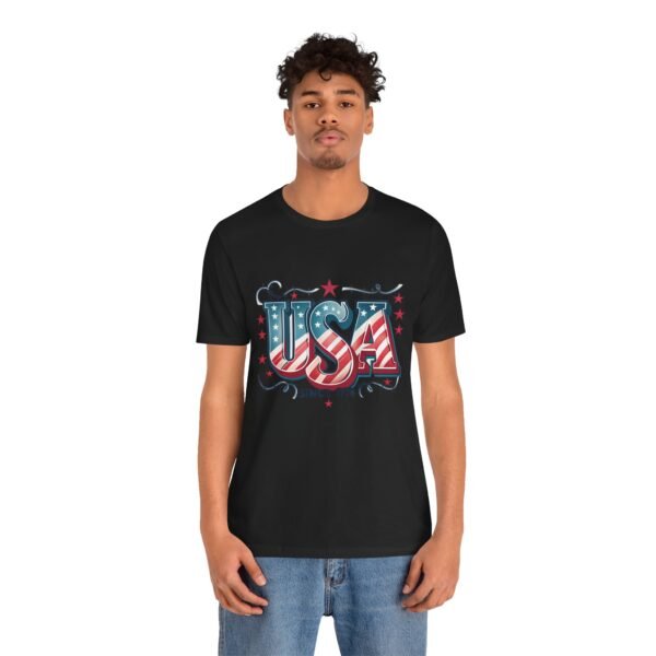 USA Patriotic Tee, Unisex Short Sleeve Shirt for Independence Day, 4th of July Gift, American Pride Apparel, Casual Summer Top - Image 5