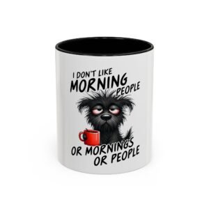 Funny Dog Coffee Mug – I Don’t Like Morning People, Gift for Dog Lovers, Pet Owners, Coffee Lover Mug, Humor Mug, Office Coffee Cup