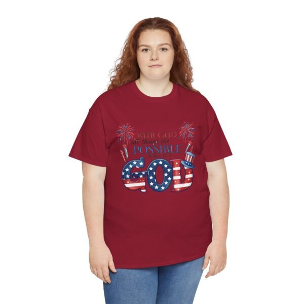 Faith-Based Unisex Tee - 'With God All Things Are Possible', Gift Shirt - Image 32