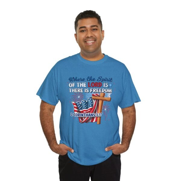 Where The Spirit Of The Lord Unisex Heavy Cotton Tee - Image 8