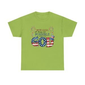 Faith-Based Unisex Tee – ‘With God All Things Are Possible’, Gift Shirt