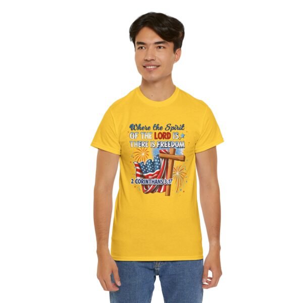 Where The Spirit Of The Lord Unisex Heavy Cotton Tee - Image 25