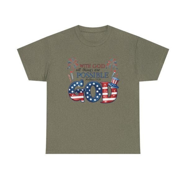 Faith-Based Unisex Tee - 'With God All Things Are Possible', Gift Shirt - Image 14