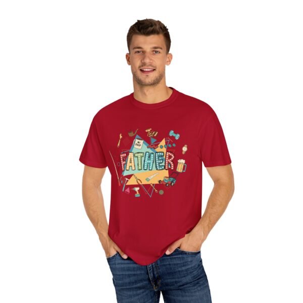 Father's Day Garment-Dyed T-Shirt, Unisex Tee for Dad, Unique Father's Day Gift, Casual Wear, Dad's Special Day Apparel - Image 36