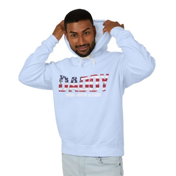 Patriotic Daddy Hoodie - Unisex Lightweight Sweatshirt for Fun Celebrations, Gifts for Dad, Father's Day, BBQs, Summer Style - Image 7