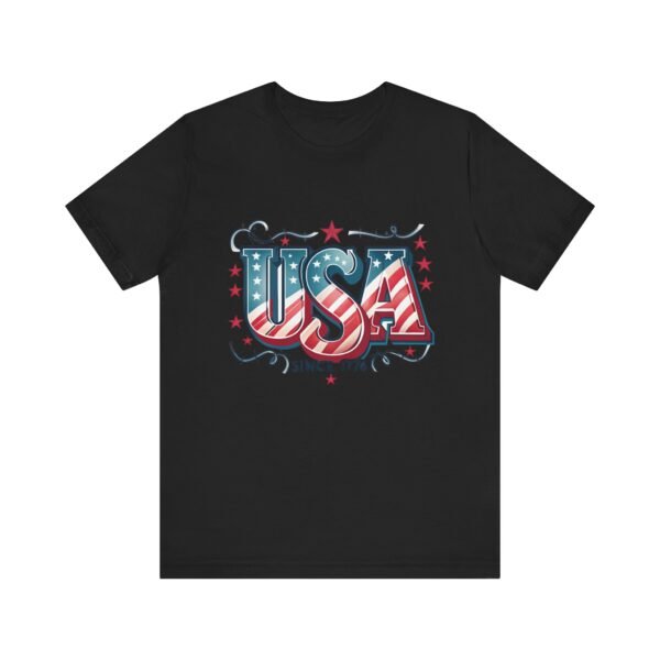 USA Patriotic Tee, Unisex Short Sleeve Shirt for Independence Day, 4th of July Gift, American Pride Apparel, Casual Summer Top