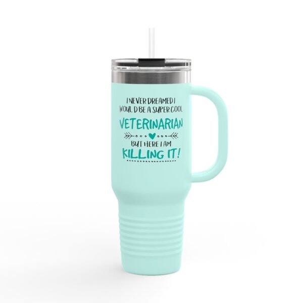 Veterinarian Travel Mug, 40oz Insulated Coffee Cup, Funny Vet Gift, Pet Lover Present, Animal Care Hydration Container