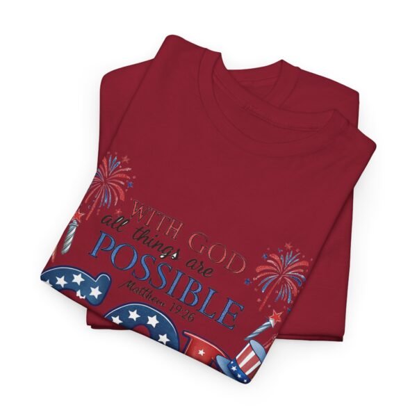 Faith-Based Unisex Tee - 'With God All Things Are Possible', Gift Shirt - Image 31