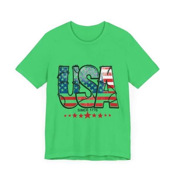 USA Flag Patriotic Tee, Unisex Short Sleeve T-Shirt, Fourth of July Gift, Americana Apparel, Casual Summer Shirt - Image 23