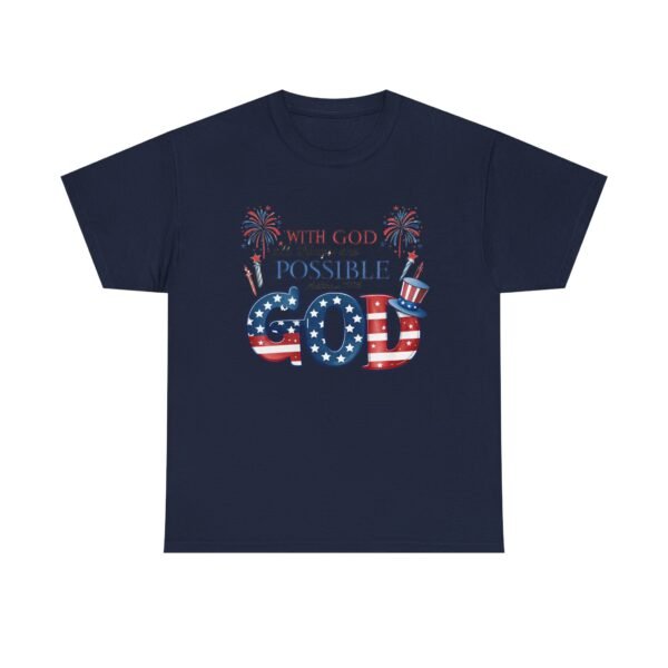 Faith-Based Unisex Tee - 'With God All Things Are Possible', Gift Shirt - Image 20
