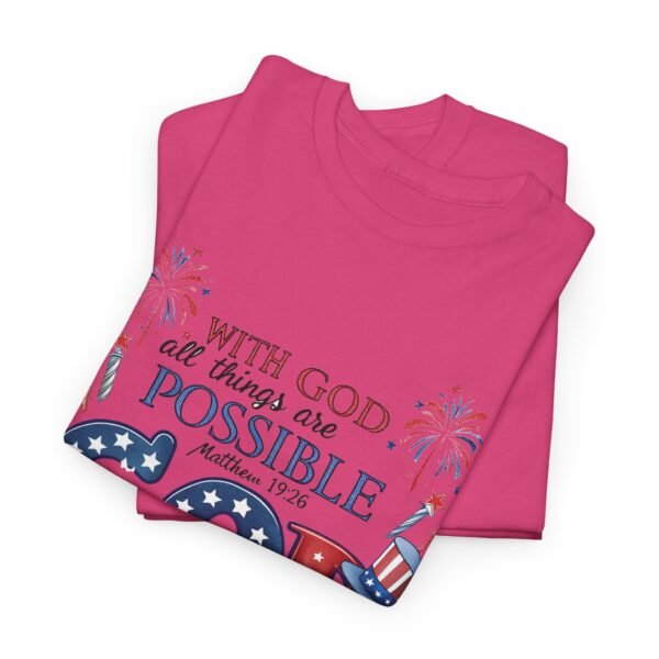 Faith-Based Unisex Tee - 'With God All Things Are Possible', Gift Shirt - Image 28