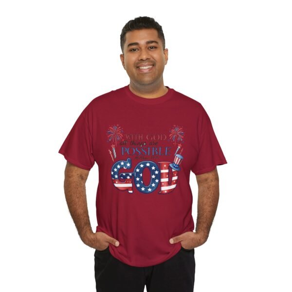 Faith-Based Unisex Tee - 'With God All Things Are Possible', Gift Shirt - Image 34