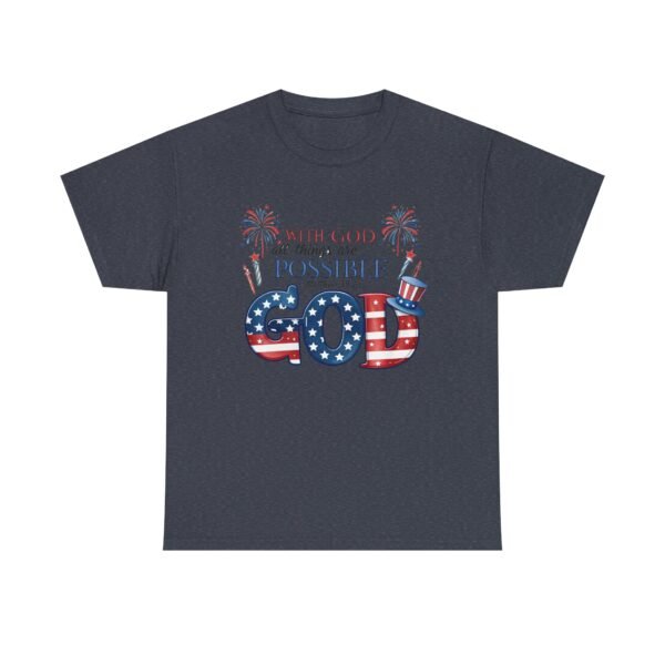 Faith-Based Unisex Tee - 'With God All Things Are Possible', Gift Shirt - Image 23