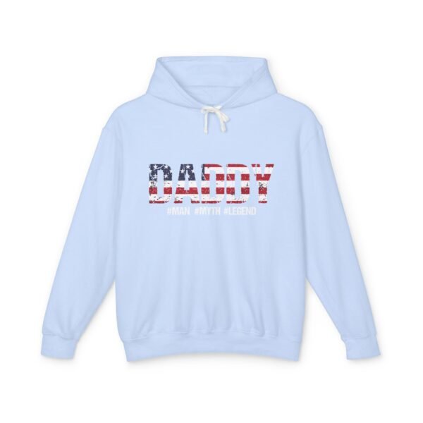 Patriotic Daddy Hoodie - Unisex Lightweight Sweatshirt for Fun Celebrations, Gifts for Dad, Father's Day, BBQs, Summer Style - Image 5