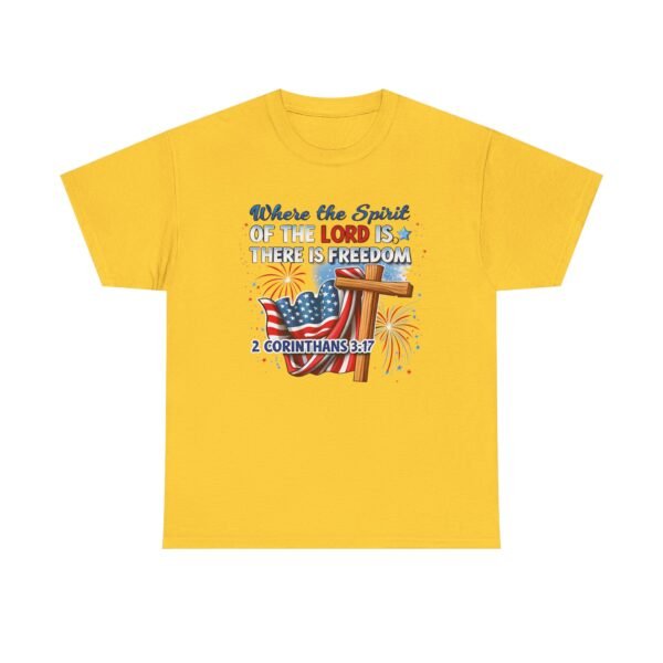 Where The Spirit Of The Lord Unisex Heavy Cotton Tee - Image 20
