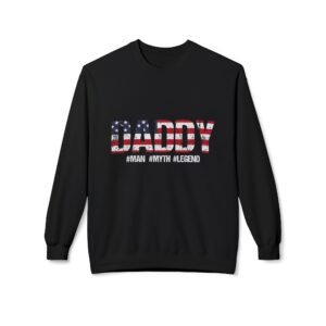 Patriotic Daddy Sweatshirt, Comfortable Crewneck, Father’s Day Gift, Unisex Apparel, Casual Wear, Independence Day Style
