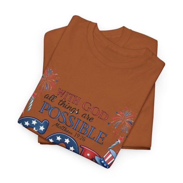 Faith-Based Unisex Tee - 'With God All Things Are Possible', Gift Shirt - Image 13