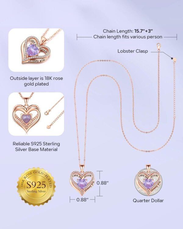 S925 Sterling Silver Necklace for Women, Wife Jewe... - Image 5