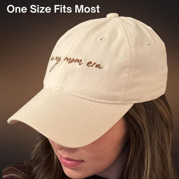 in My Mom Era Hat - Beige Baseball Cap for Moms, H... - Image 4