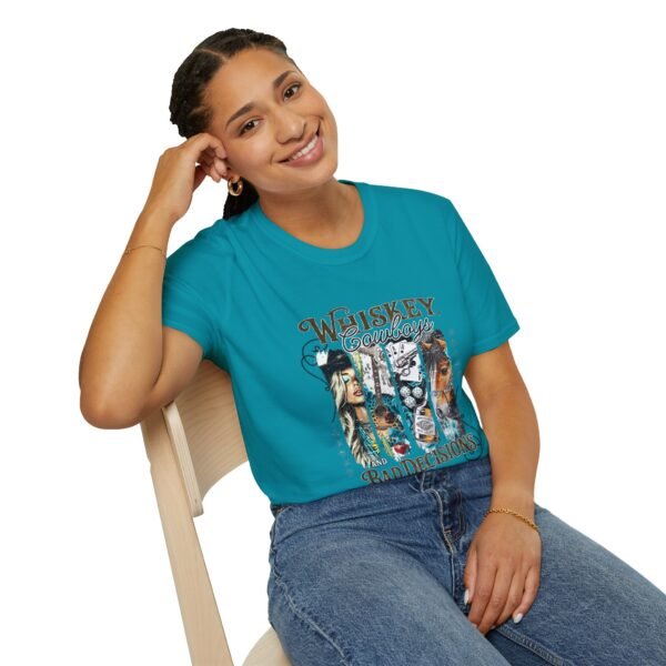 Whiskey Bad Decisions T-Shirt, Unisex Graphic Tee, 70s Vintage Style Shirt, Casual Party Top, Great for Gifting, Everyday Wear - Image 7