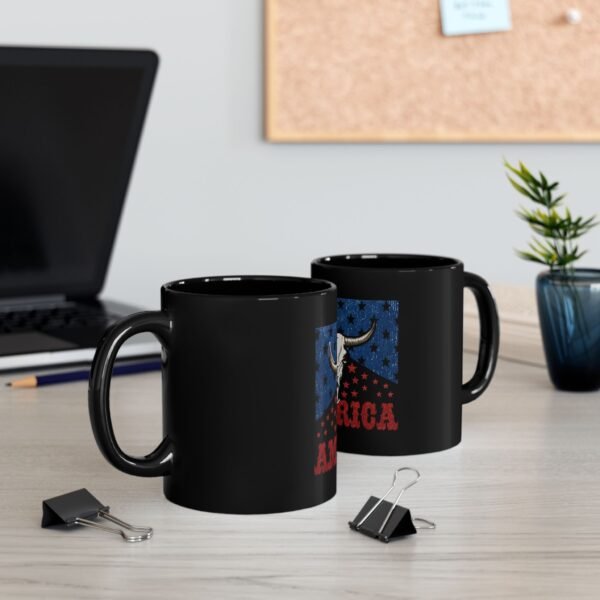 Patriotic Mug black ceramic, Independence Day and Memorial Day. - Image 7