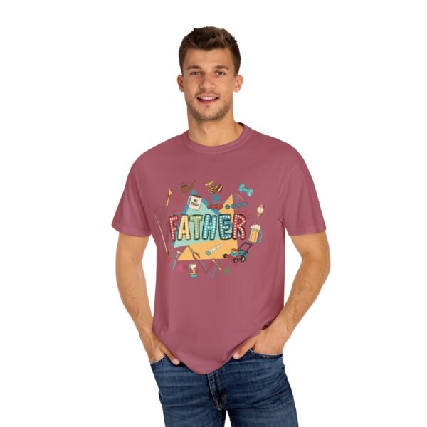 Father's Day Garment-Dyed T-Shirt, Unisex Tee for Dad, Unique Father's Day Gift, Casual Wear, Dad's Special Day Apparel - Image 32