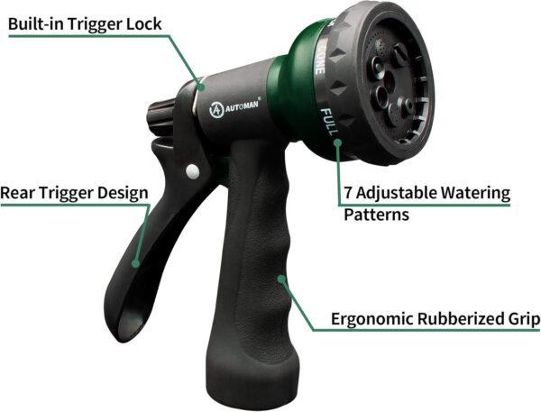 AUTOMAN-Garden-Hose-Nozzle, ABS Water Spray Nozzle... - Image 3