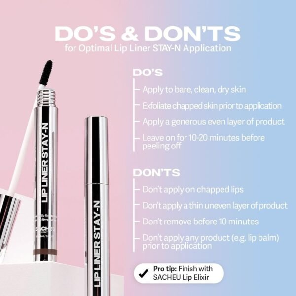 Sacheu Lip Liner Stay-N Peel Off Lip Stain — Long ... - Image 7