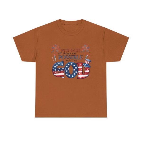 Faith-Based Unisex Tee - 'With God All Things Are Possible', Gift Shirt - Image 11
