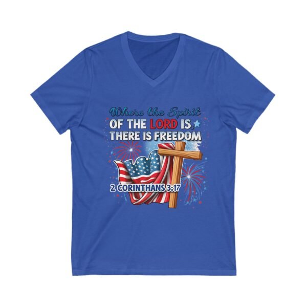 Patriotic Freedom V-Neck Tee - Image 7