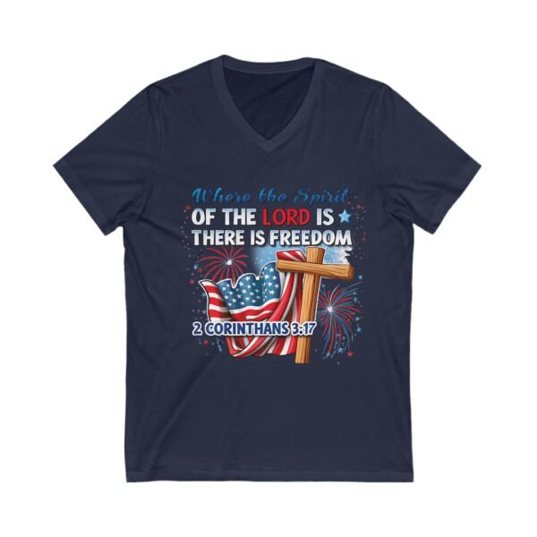 Patriotic Freedom V-Neck Tee - Image 9
