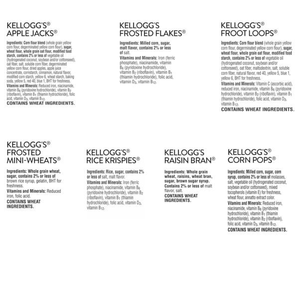 Kellogg's Cold Breakfast Cereal, Bulk Pantry Stapl... - Image 4