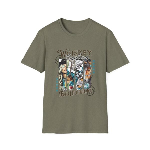 Whiskey Bad Decisions T-Shirt, Unisex Graphic Tee, 70s Vintage Style Shirt, Casual Party Top, Great for Gifting, Everyday Wear - Image 12