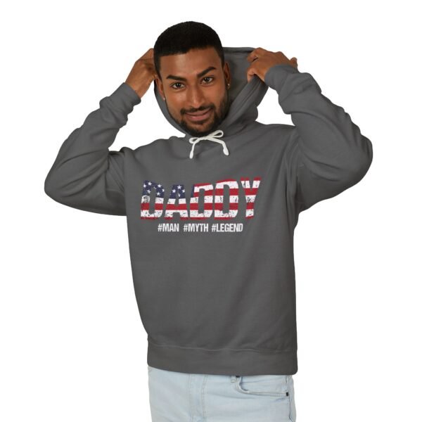 Patriotic Daddy Hoodie - Unisex Lightweight Sweatshirt for Fun Celebrations, Gifts for Dad, Father's Day, BBQs, Summer Style - Image 19
