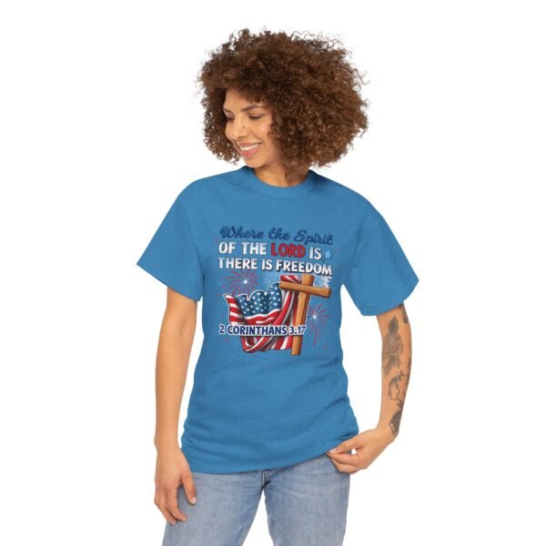 Where The Spirit Of The Lord Unisex Heavy Cotton Tee - Image 9