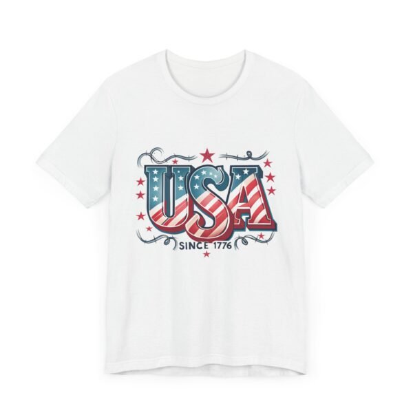 USA Patriotic Tee, Unisex Short Sleeve Shirt for Independence Day, 4th of July Gift, American Pride Apparel, Casual Summer Top - Image 8