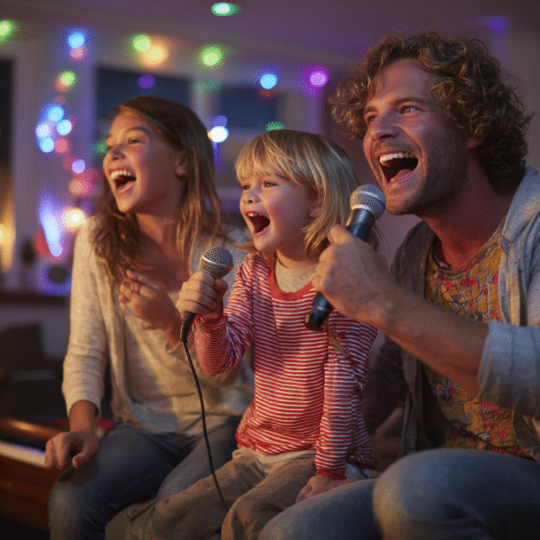 Sing Your Heart Out: Hilarious Family Karaoke Night Setups!