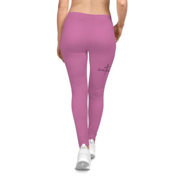 Authentic With Love Symbol Legging | Stylish Women's AOP Fitness Pants, Casual Wear, Workout Gear, Athletic Leggings, Gift for Sisters - Image 4