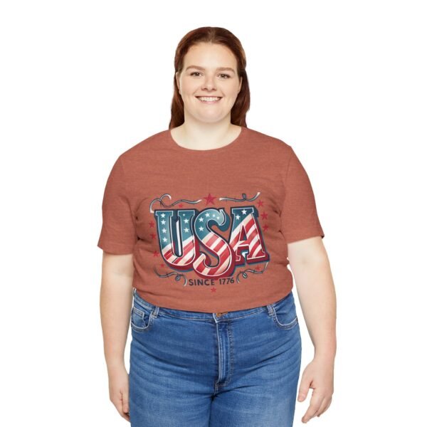 USA Patriotic Tee, Unisex Short Sleeve Shirt for Independence Day, 4th of July Gift, American Pride Apparel, Casual Summer Top - Image 21