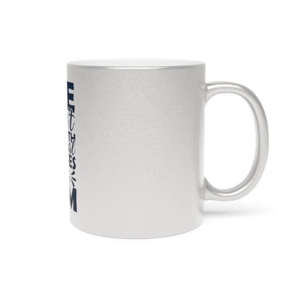 No Alarm Clock, No Boss, No Problem Stylish Metallic Mug with Motivational Quote for Coffee Lovers, Gift for Friends, Home Office Decor, No Alarm Clocks No Boss No Problem - Image 3