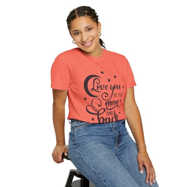 Love You to the Moon and Back Unisex T-Shirt | Cute Gift for Him/Her, Relaxed Fit Tee, Relationship Gift, Gift for Parents, Couple's Shirt - Image 15