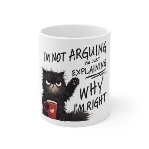 Funny Cat Mug, 11oz Coffee Cup for Cat Lovers, Gift for Friends, Office Decor, Humor Mug, Tea Cup