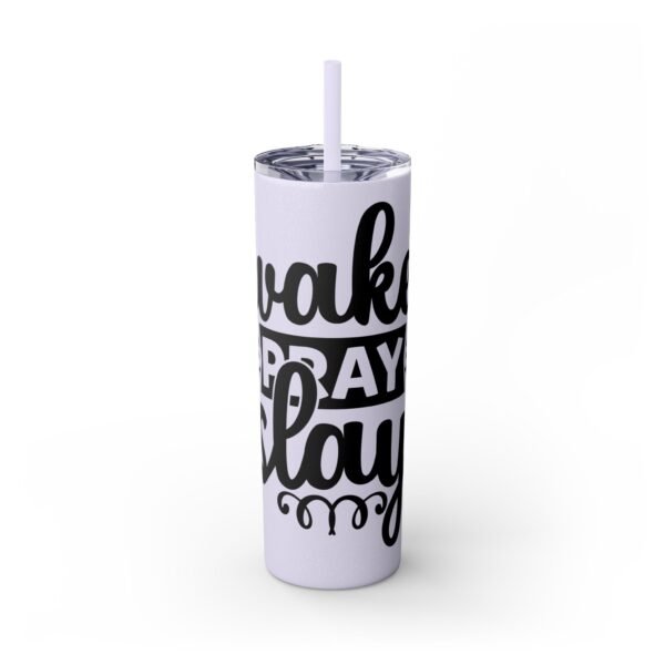 Wake, Pray, Slay Skinny Tumbler | May Coffee Kick In Before Reality | Travel Mug, Gift for Her, Motivational Drinkware, Morning Coffee Cup - Image 25