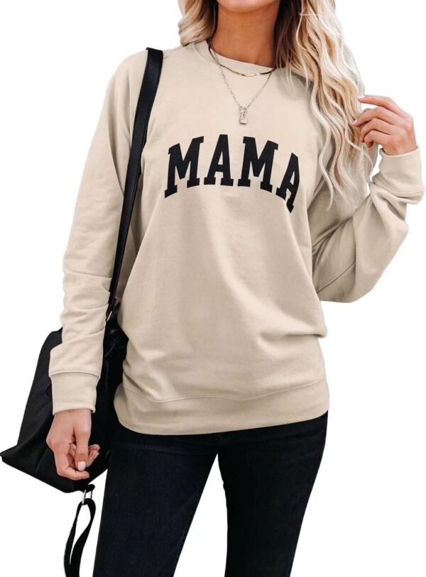 LEEDYA Women Long Sleeve Mama Sweatshirts Round Ne... - Image 2